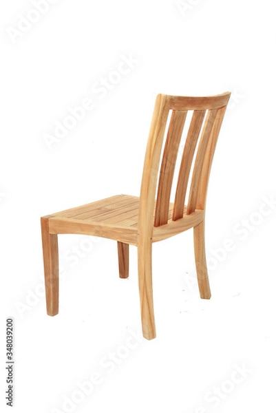 Fototapeta minimalist teak chairs without armrests