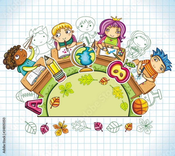 Obraz Back to school card