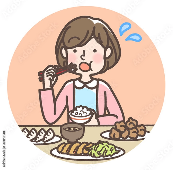 Fototapeta 食欲過剰　女性