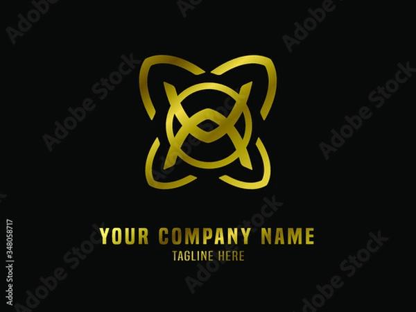 Fototapeta Abstract Logo Vector Gradient Gold