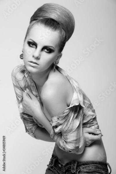 Obraz black and white photography from portfolio professional model