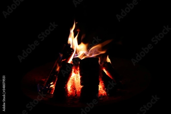 Obraz fire in fireplace