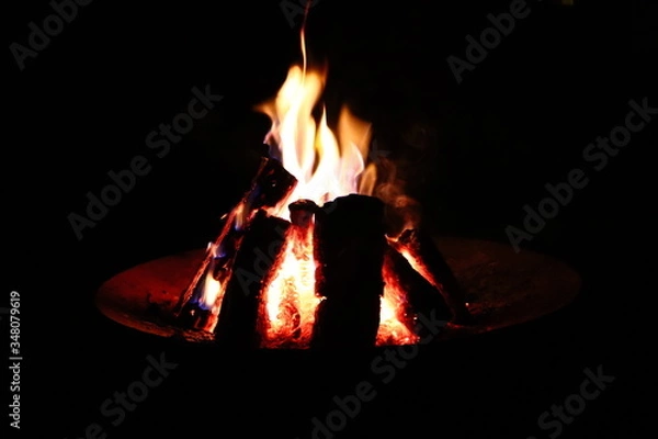 Obraz fire in the fireplace