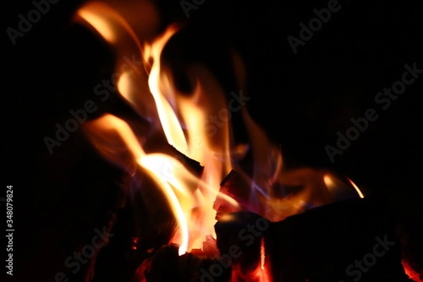 Obraz fire in fireplace