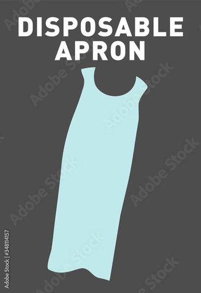 Fototapeta Disposable apron vector dark background