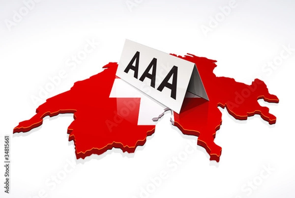 Obraz Notation AAA de la Suisse