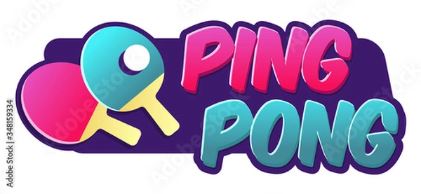 Obraz Ping pong banner vector illustration