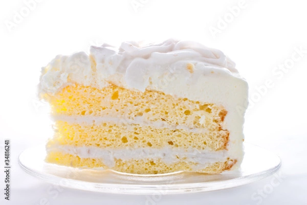 Fototapeta A piece of coconut cake