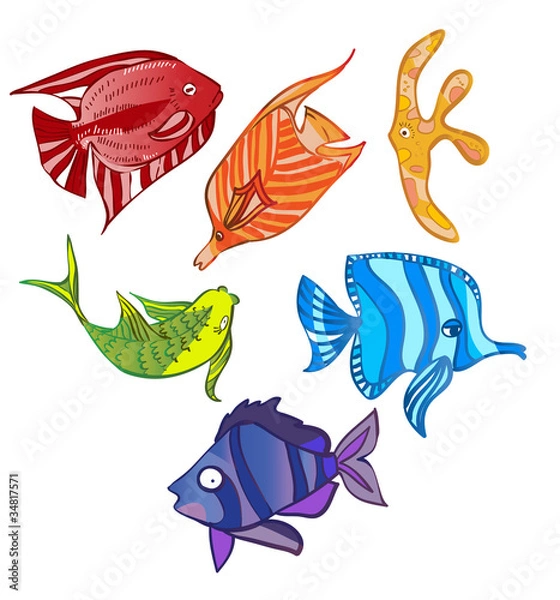 Obraz Rainbow emotional fish