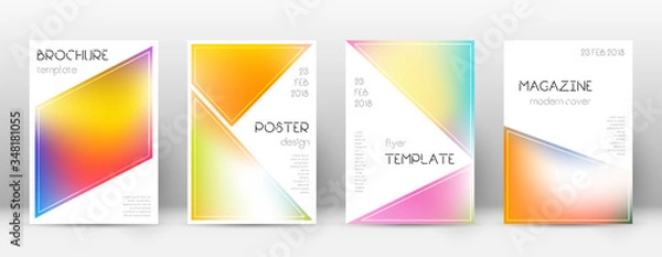 Fototapeta Flyer layout. Triangle mesmeric template for Broch