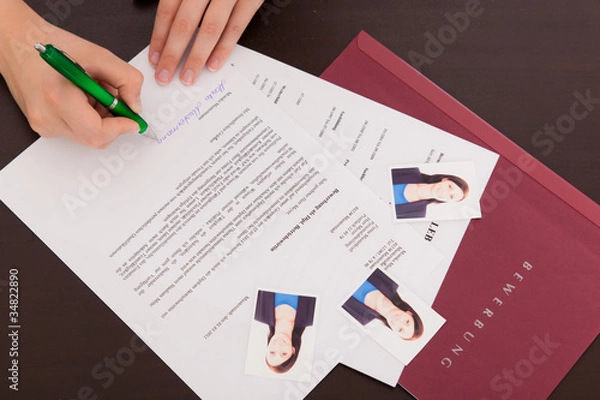 Fototapeta bewerbung