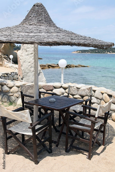 Fototapeta Table on the beach