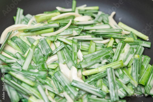 Fototapeta 焼いているニラチヂミ