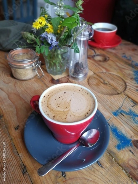 Obraz red coffee cup