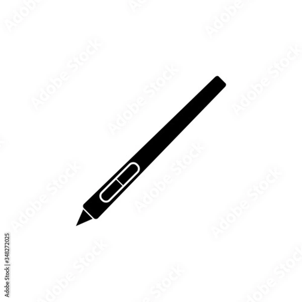 Obraz Drawing tablet, graphic tablet pen vector icon