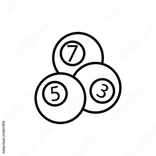 Obraz Billiard Ball Icon Design Vector Template