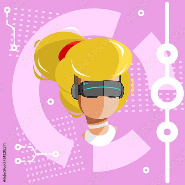 Obraz VR girl illustration