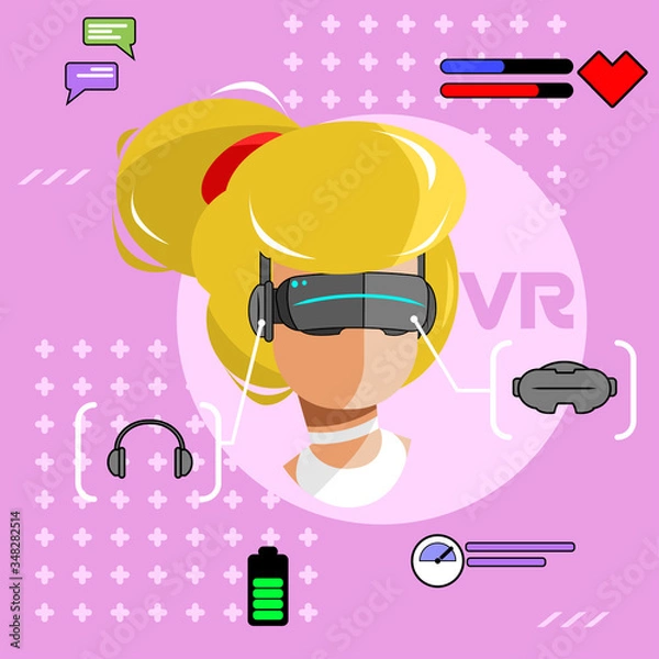 Obraz VR girl illustration