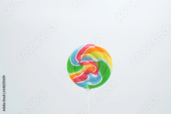 Obraz Lollipop shot on a white isolated background.