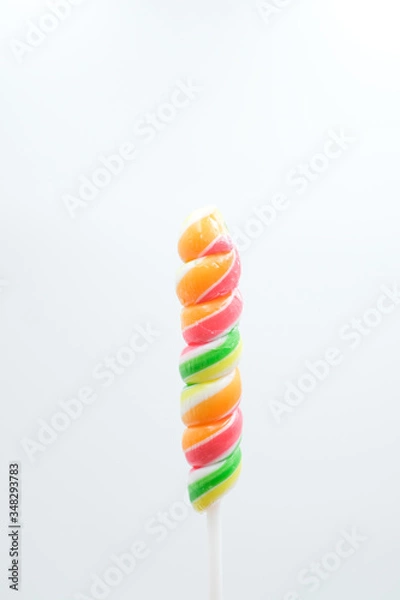 Obraz Lollipop shot on a white isolated background.