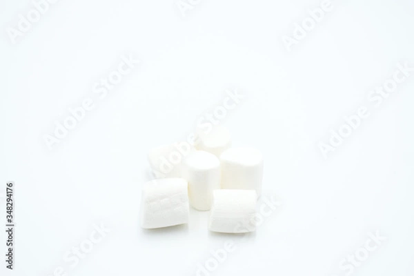 Obraz Marshmellow shot on a white isolated background.
