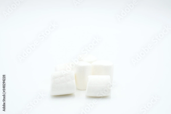 Obraz Marshmellow shot on a white isolated background.