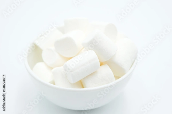 Obraz Marshmellow shot on a white isolated background.