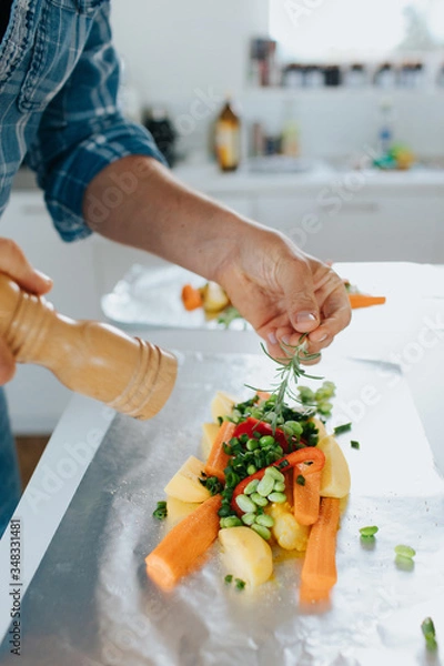 Obraz grilled vegetables in the preparation