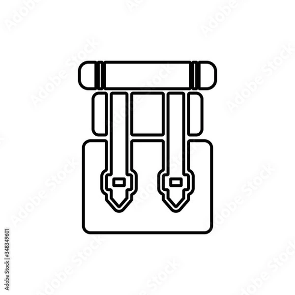 Obraz Backpack icon in trendy flat style. School or travel bag symbol.