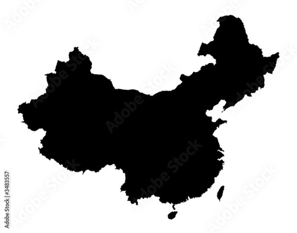 Obraz Szczegółowa mapa Chin