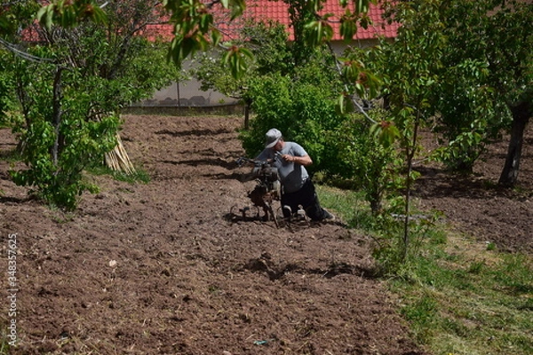 Obraz farmer working in a field