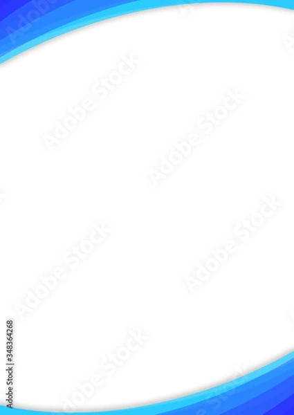 Obraz Abstract blue circle stack on top and bottom template background.