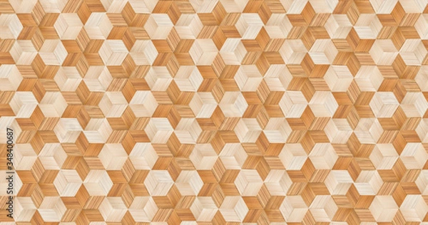 Fototapeta Rattan texture, detail handcraft bamboo weaving texture background. woven pattern.weave,STAR OF DAVID pattern, 6 pointed star,