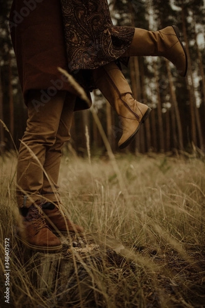 Obraz Couple in autumn clothes.