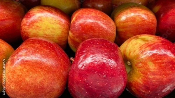 Obraz red apples in a market