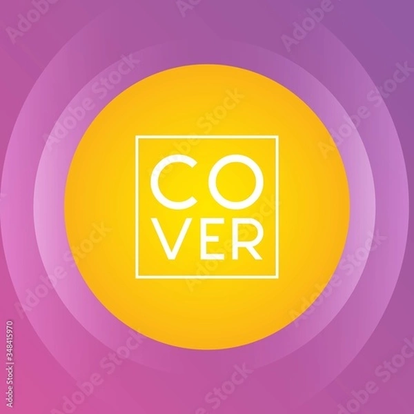 Obraz Cover Design with geometric shape and gradient color