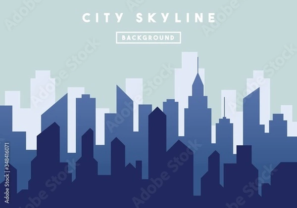 Fototapeta City skyline  vector background design