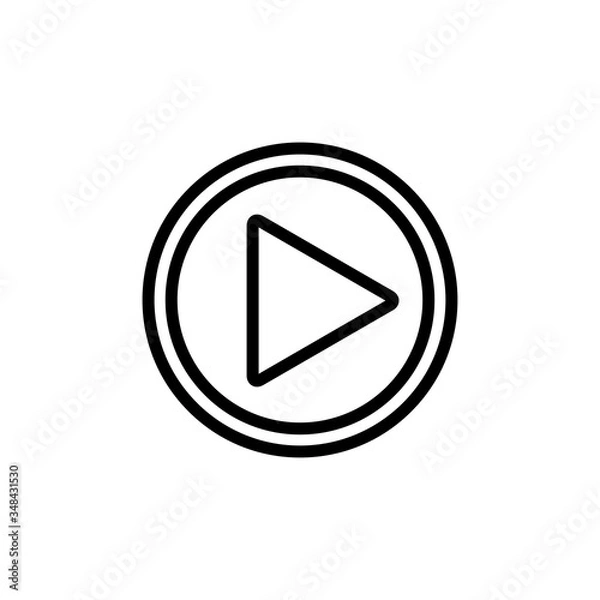 Fototapeta play button - media button icon vector design template