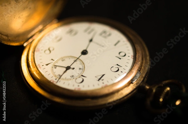 Obraz 懐中時計　pocketwatch　金　gold