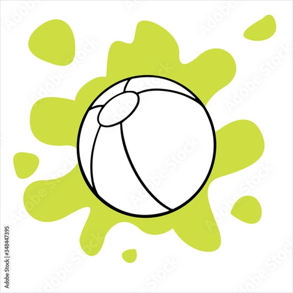 Obraz  Doodles sketch ball illustration. Simple flat illustration 