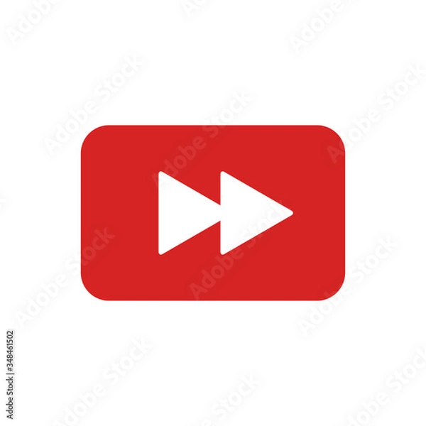 Obraz media button - multimedia button icon vector design template