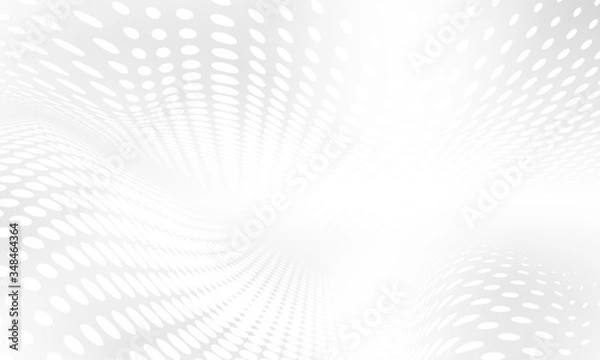 Fototapeta Abstract grey background poster with dynamic waves. technology  network Vector illustration.