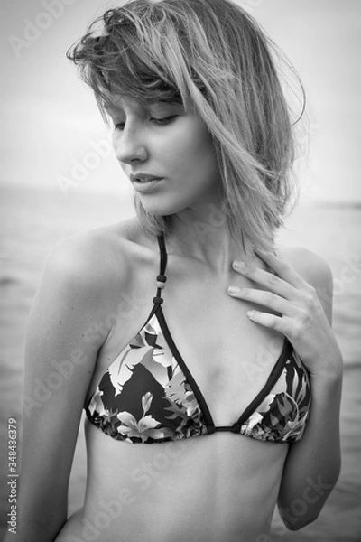 Obraz chica playa bañador