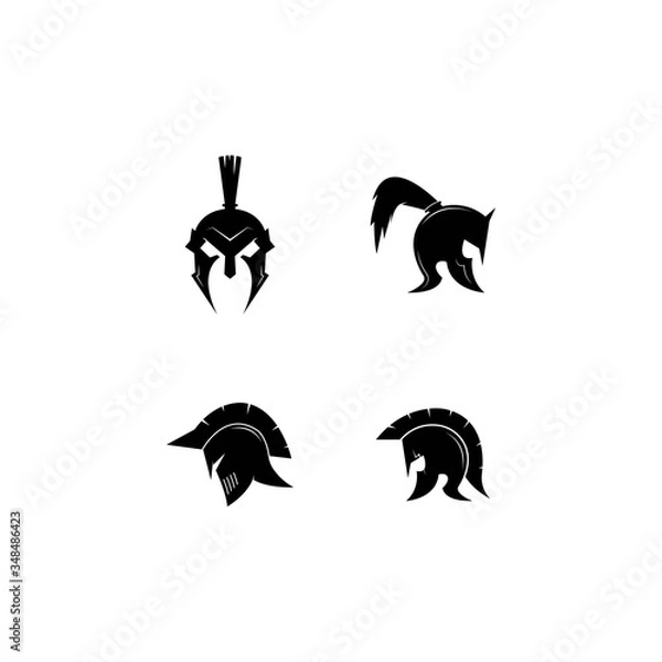 Obraz Spartan helmet logo template vector