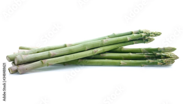 Fototapeta Asparagus on white background