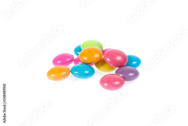 Fototapeta candy-colored on the white background.