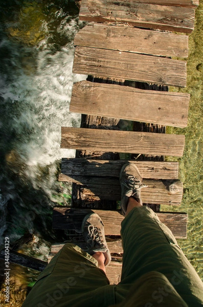 Obraz Walking on the waters of the rivers of croatia
