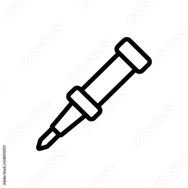 Fototapeta ceramic heater soldering iron icon vector. ceramic heater soldering iron sign. isolated contour symbol illustration