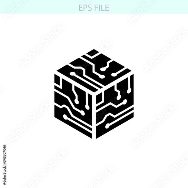 Fototapeta Abstract technology icon. EPS vector file