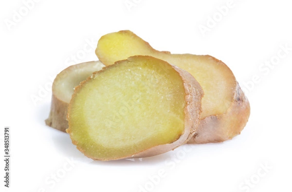 Fototapeta ginger root isolated on white background